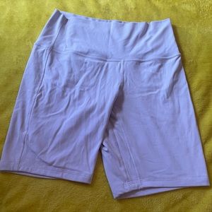 lilac lululemon biker shorts size 10